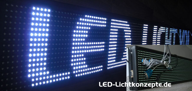 LED Laufschrift weiss von LED-Tubes.de Düsseldorf
